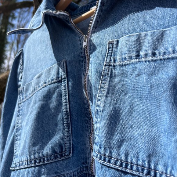 ALIGNE GABRIELLA SHORT SLEEVE DENIM MIDI DRESS - Picture 10 of 11